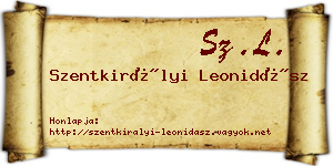 Szentkirályi Leonidász névjegykártya